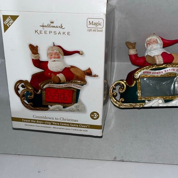 Hallmark Keepsake Santa Countdown to Christmas Magic Light and Sound Ornament - Picture 3 of 7